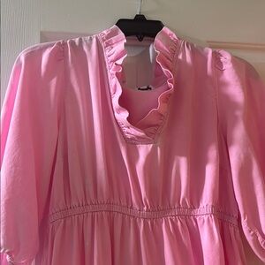 Pink Ruffled Dress by Crpwn & Ivy